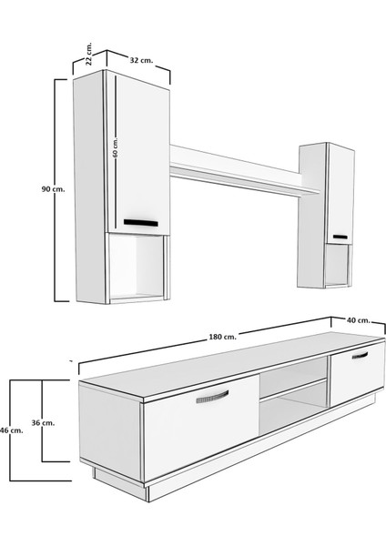 Eko 5dab Mdf DVD Tv Ünitesi Tv Sehpası - Naturel Ceviz