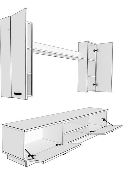 Eko 5db Mdf DVD Tv Ünitesi Tv Sehpası - Naturel Pera fiyatları