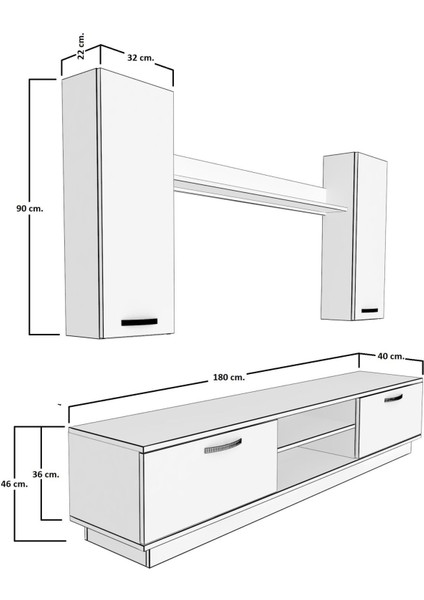 Eko 5db Mdf DVD Tv Ünitesi Tv Sehpası - Naturel Pera modelleri