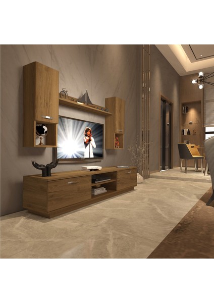 Eko 5dab Mdf DVD Tv Ünitesi Tv Sehpası - Naturel Pera