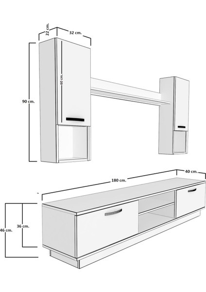 Eko 5dab Mdf DVD Tv Ünitesi Tv Sehpası - Naturel Pera modelleri