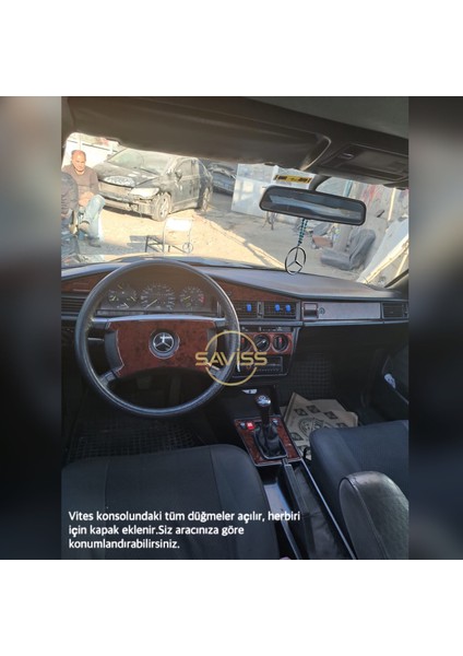 Mercedes 190E/W201 Özel Mega Full Set Gül Desenli Maun ,torpido Konsol Maun Kaplama (Maun Gül Desen) fiyatları