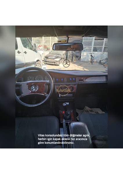 Mercedes 190E/W201 Özel Mega Full Set Gül Desenli Maun ,torpido Konsol Maun Kaplama (Maun Gül Desen) fırsatları