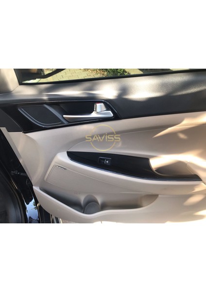 Hyundai Tucson 2015-2018 Konsol ve Trim Kaplama,maun Kaplama  Parlak Siyah (Pianoblack)