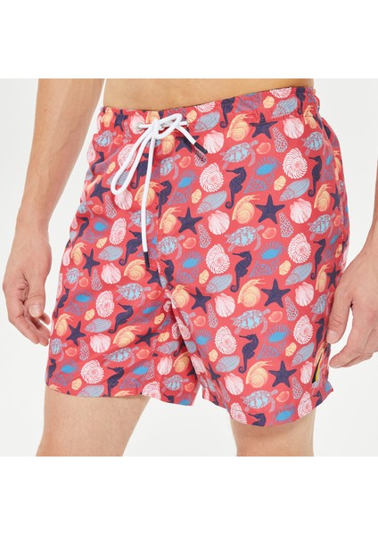 Erkek Kırmızı Standart Fit Şort Mayo fırsatları