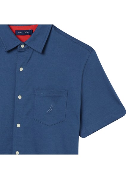 Nautıca Erkek Mavi Kısa Kollu Gömlek fiyatları