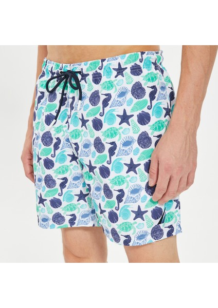 Erkek Beyaz Standart Fit Şort Mayo fırsatları