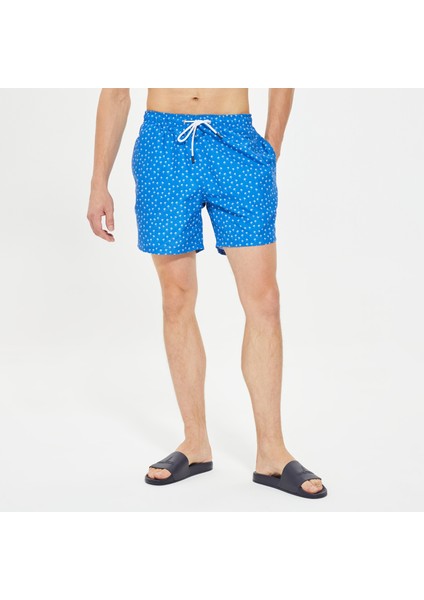 Erkek Mavi Standart Fit Şort Mayo modelleri