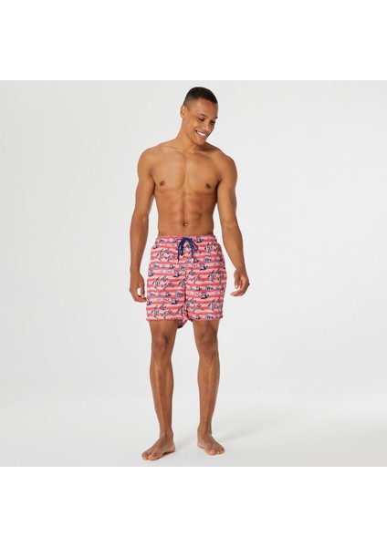 Standart Fit Erkek Kırmızı Şort Mayo