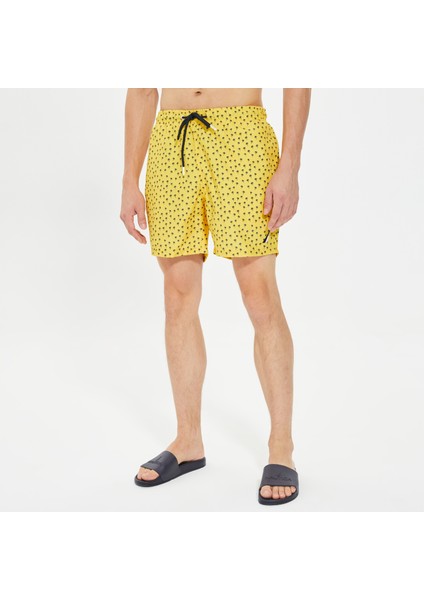 Erkek Sarı Standart Fit Şort Mayo modelleri