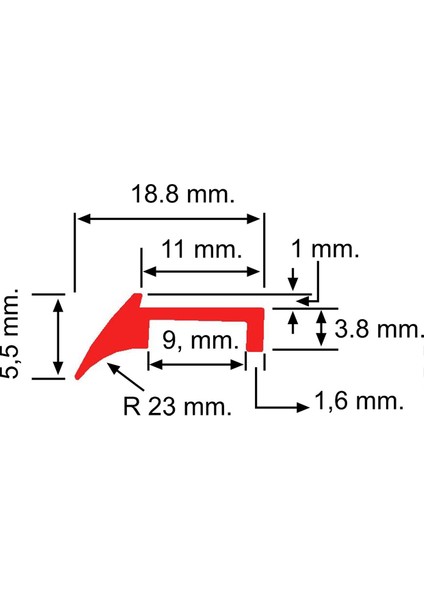 Cnc Tezgah Eksen Sıyırıcı Fitil Hareketli Eleman Fitili Kırmızı Renk 20 Metre Uzunluk Cnc-06