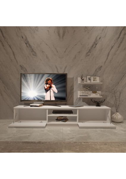 Eko 4b Slm DVD Tv Ünitesi Tv Sehpası - Parlak Beyaz modelleri