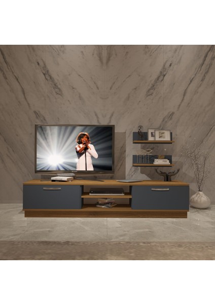 Eko 4b Mdf DVD Tv Ünitesi Tv Sehpası - Pera - Antrasit