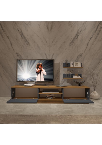 Eko 4b Mdf DVD Tv Ünitesi Tv Sehpası - Pera - Antrasit