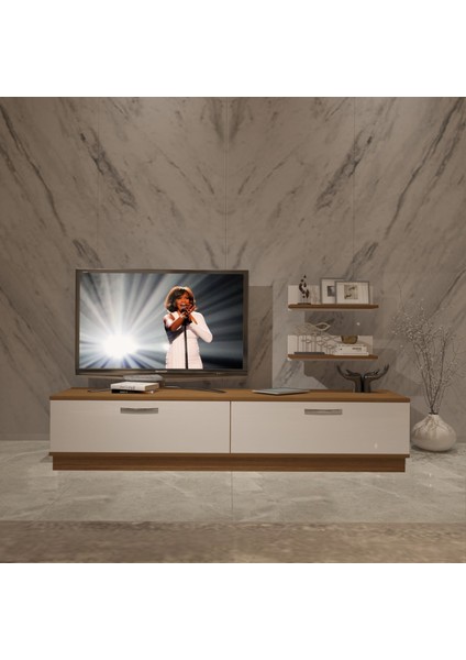 Eko 4b Slm Std Tv Ünitesi Tv Sehpası - Ceviz - Beyaz