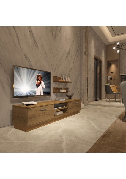 Eko 4b Mdf DVD Tv Ünitesi Tv Sehpası - Naturel Pera