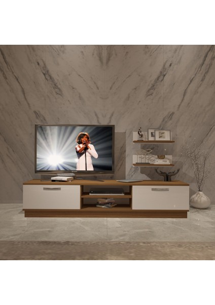 Eko 4b Slm DVD Tv Ünitesi Tv Sehpası - Ceviz - Beyaz fiyatları