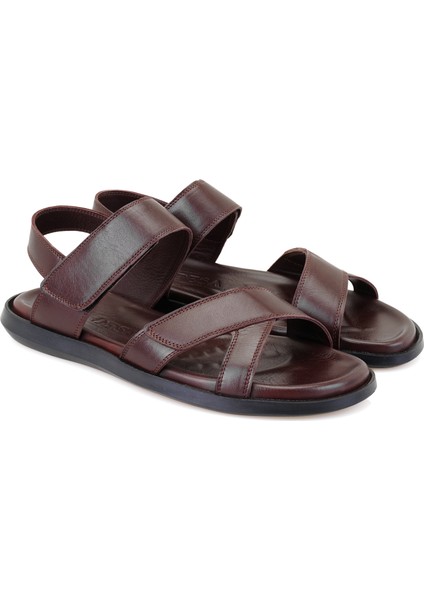 Erica Kahve Erkek Deri Sandalet