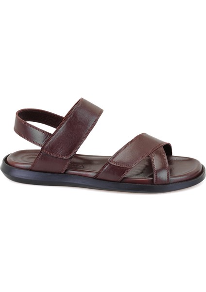 Erica Kahve Erkek Deri Sandalet