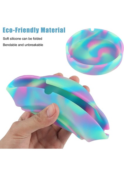 Silikon Küllük Bükülebilir, Isıya Dayanıklı Kül Tablası (Gökkuşağı) indirimleri