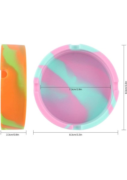 Silikon Küllük Bükülebilir, Isıya Dayanıklı Kül Tablası (Gökkuşağı)