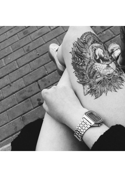 Bence Bu Olsun Geçici Dövme Zentangle Aslan Dövmesi Galatasaray