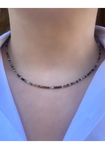 2 mm Rutil Kuvars Fasetli Doğal Taş Kolye fiyatları