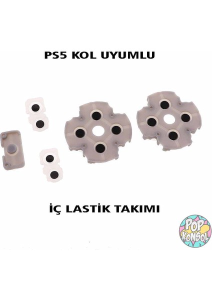 Ps5 Kol Tamir Lastik Takımı Iç Silikon Lastiği Playstation 5 Tamir Rubber Pad 5 Parça