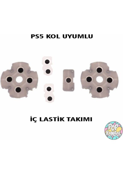 Playstation 5 Kol Iç Lastik Takımı 5 Parça Silikon Ps5 Kol Tamir Ps5 Lastik Yedek Parça