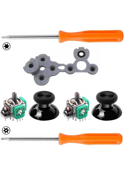 Xbox One Analog Motor Topuz T6 T8 Tornavida İç Lastik Tamir Seti Yedek Parça Kol Tamiri XT03