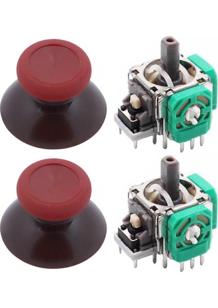 Xbox One Analog Motor Topuz Seti 2+2 One - One S/x - Series S/x Uyumlu Kırmızı Bordo
