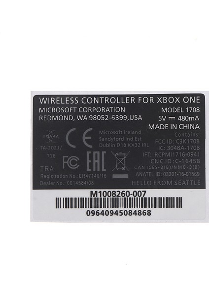 XBOX One XBOX Elite Kol Tamir Etiketi Yedek Parça XBOX Kol Tamir Sticker Siyah