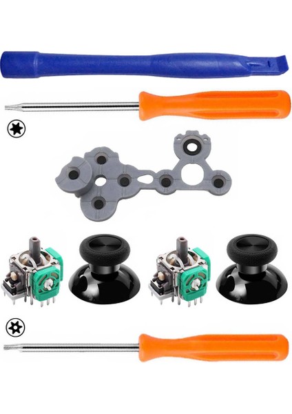 Xbox One Analog Motor Topuz 2+2 Iç Lastik T6 T8 Tornavida Ayırıcı Tamir Set Xbox One Yedek Parça
