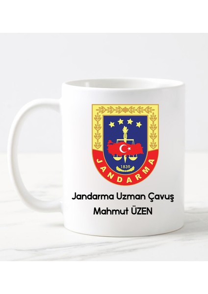Jandarma Uzman Çavuş Hediye Kupa Bardak