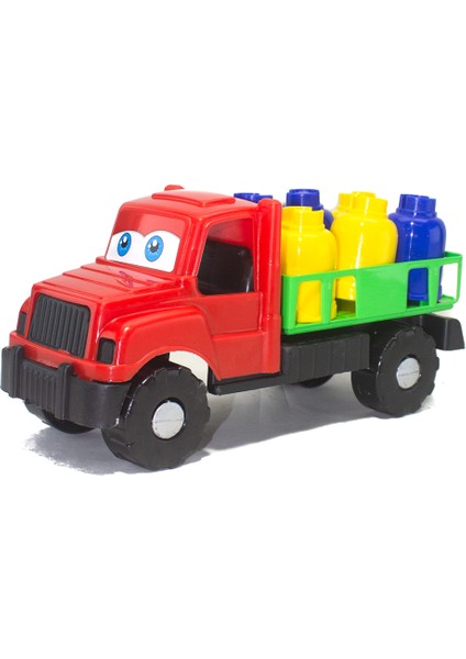Oyuncak Tüp Kamyonu 6 Adet Mini Tüp 30 cm