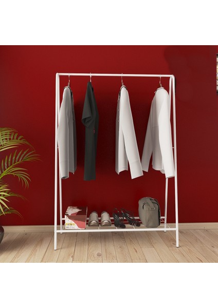 Oval Telli Beyaz Butik Askısı Konfeksiyon Askılık Elbise Askılığı