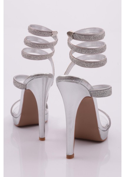 0771 Kadin Burgulu Taş Ipli Topuklu Ayakkabi modelleri