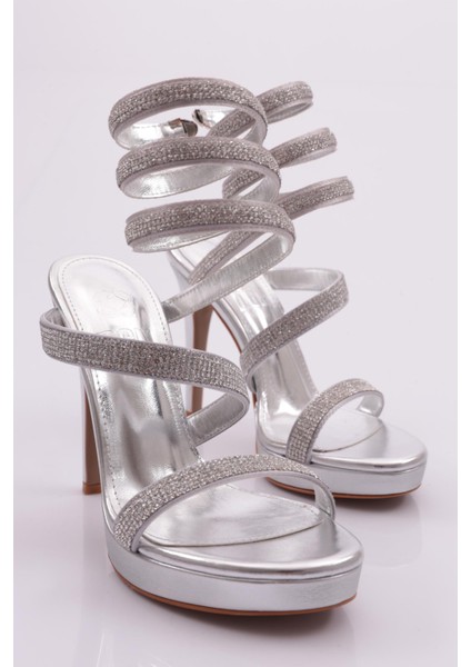 0771 Kadin Burgulu Taş Ipli Topuklu Ayakkabi fırsatları