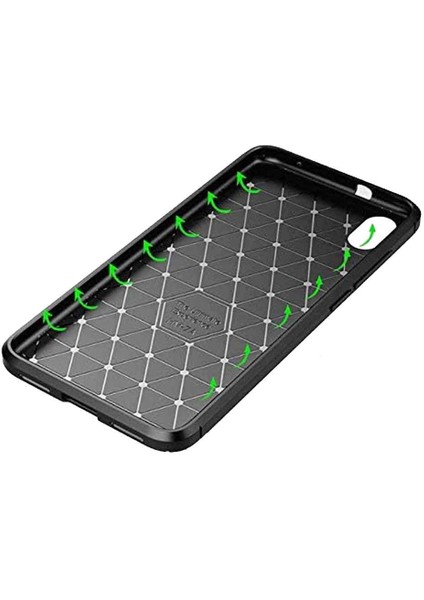 Xiaomi Redmi 7A Karbon Desenli Negro Silikon Kılıf