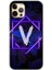 iPhone 11 Pro Kılıf Hd Desen Baskılı Arka Kapak - Dark Neon Yaprak V Harfi 1