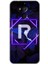General Mobile Gm 8 Kılıf Hd Desen Baskılı Arka Kapak - Dark Neon Yaprak R Harfi 1