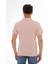 Erkek Açık Pembe Pamuklu Likralı Kısa Kollu Ön Düğmeli Nakışlı Polo Yaka T-Shirt 4