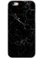 Apple iPhone 6s Kılıf Hd Desen Baskılı Arka Kapak + Esnek Nano Cam - Siyah Mermer 1