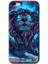 Apple iPhone 6s Plus Kılıf Hd Desen Baskılı Arka Kapak + Esnek Nano Cam - Neon Aslan 1