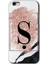 Apple iPhone 6s Kılıf Hd Desen Baskılı Arka Kapak - Pembe Mermer Desenli Ş Harfi 1
