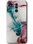 Huawei Mate 20 Lite Kılıf Hd Desen Baskılı Arka Kapak + Kırılmaz Cam - Liquid Mermer 1