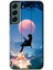 Galaxy S22 Plus Kılıf Hd Desen Baskılı Arka Kapak + Esnek Nano Cam - Yalnız Kadın 1