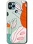General Mobile Gm 21 Kılıf Hd Desen Baskılı Arka Kapak + Kırılmaz Cam - Vektör Çiçekler 1