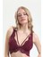4317 Kadın Dantelli Bralet-Bordo 1