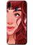 Galaxy M10 Kılıf Hd Desen Baskılı Arka Kapak + Kırılmaz Cam - Kızıl Kız 1